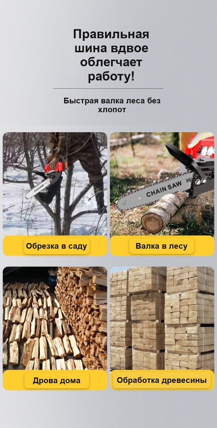 Шина для цепной пилы 16 дюймов (40 см), 64 звена