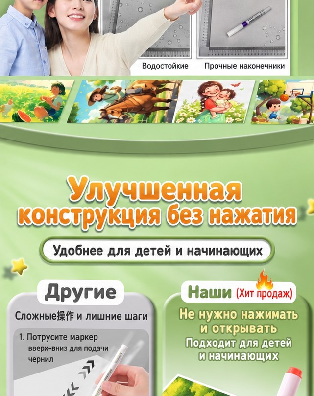 Набор акриловых маркеров, 60 цветов, в кейсе
