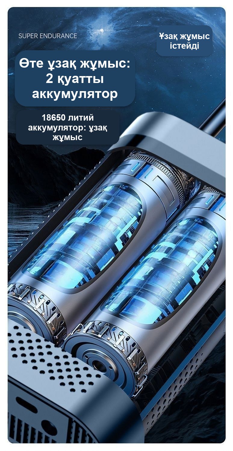 Сымсыз портативті автокомпрессор, цифрлық дисплейлі