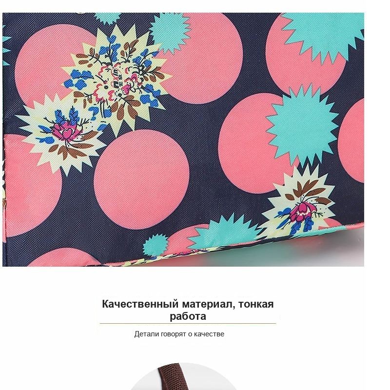 Женская сумка-шоппер водонепроницаемая, с принтом, на молнии, с карманом для бутылки