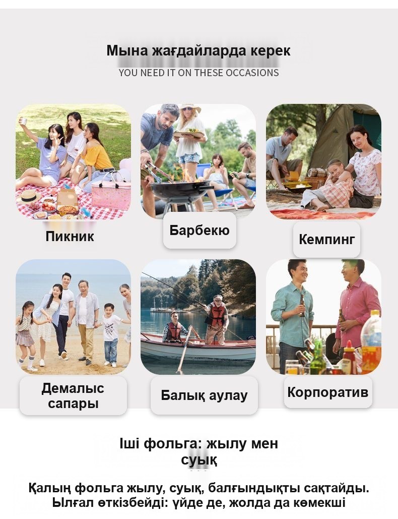 Алюминий фольгалы бүктелмелі термосөмке, 13 л
