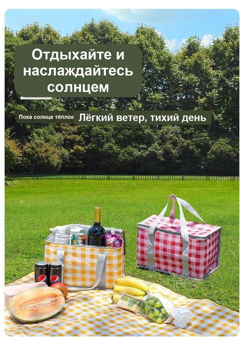 Термосумка складная, 13 л, с алюминиевой фольгой