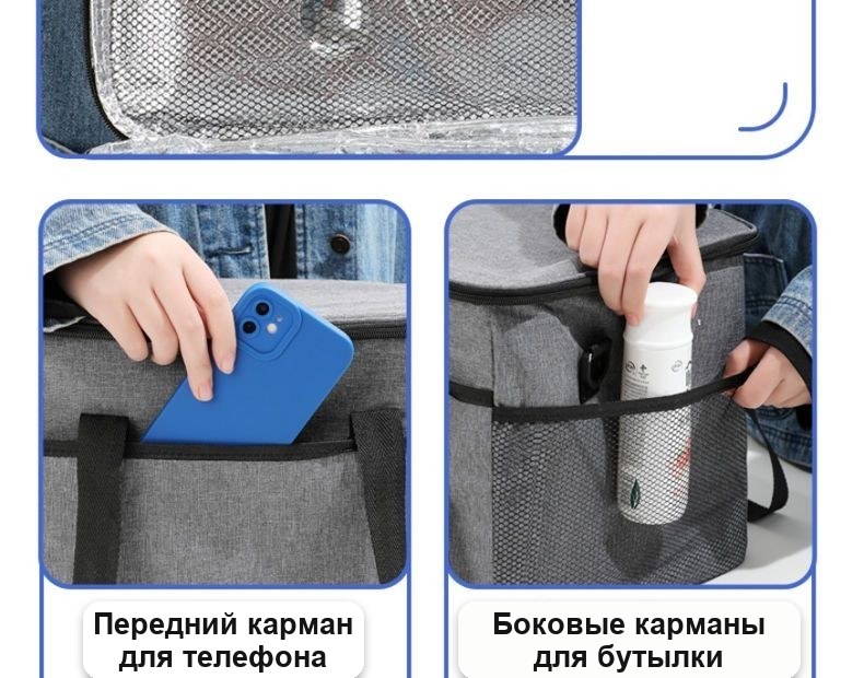 Термосумка складная, 13 л, с алюминиевой фольгой