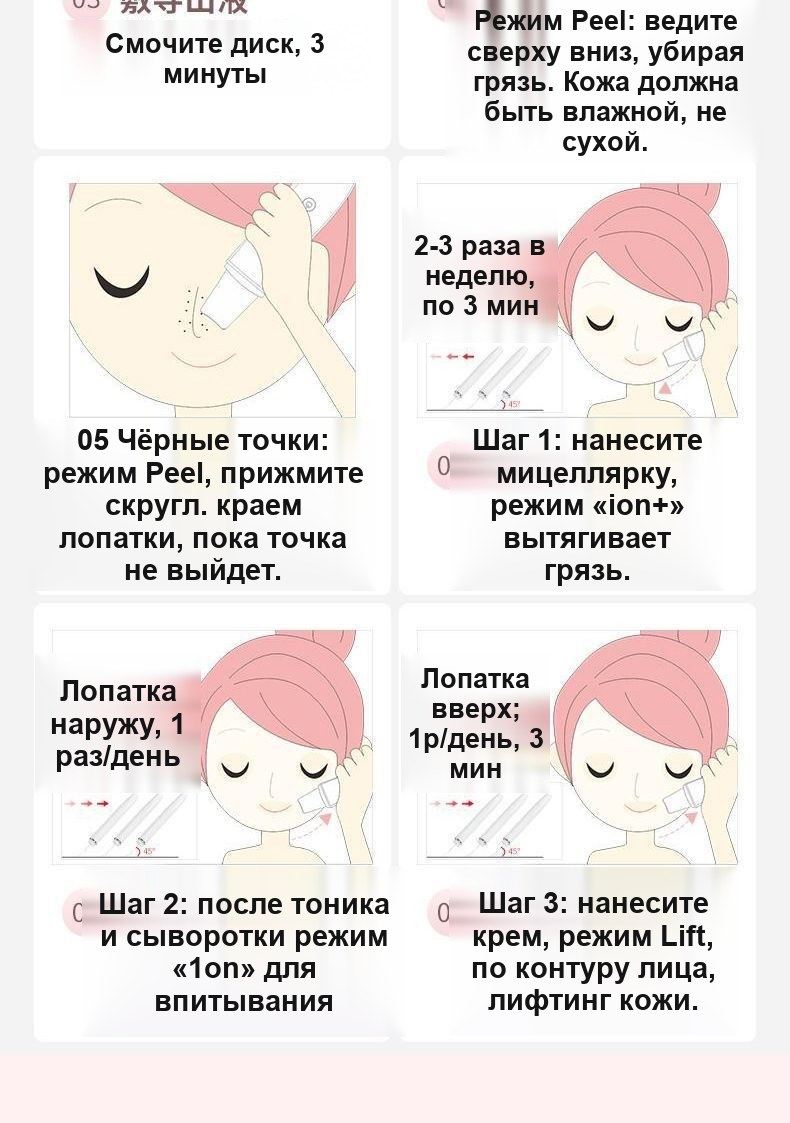 Ультразвуковая машинка для чистки лица Mericle