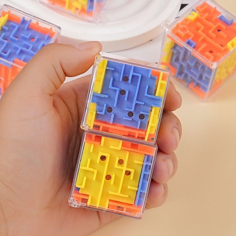 Головоломка 3D лабиринт-куб, прозрачный