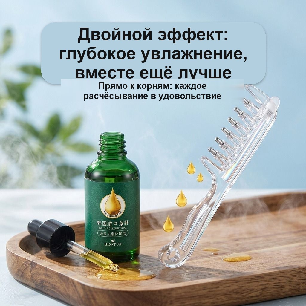 Расчёска-аппликатор для масла и сыворотки для кожи головы — фото 7