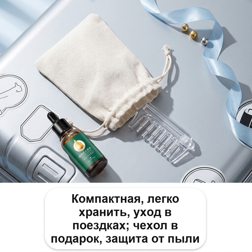 Расчёска-аппликатор для масла и сыворотки для кожи головы — фото 9