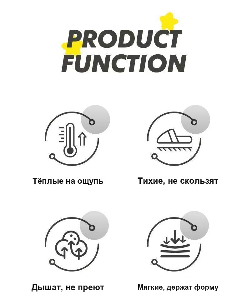 Тапочки-угги женские тёплые, закрытые, с мехом, на платформе, 36–45