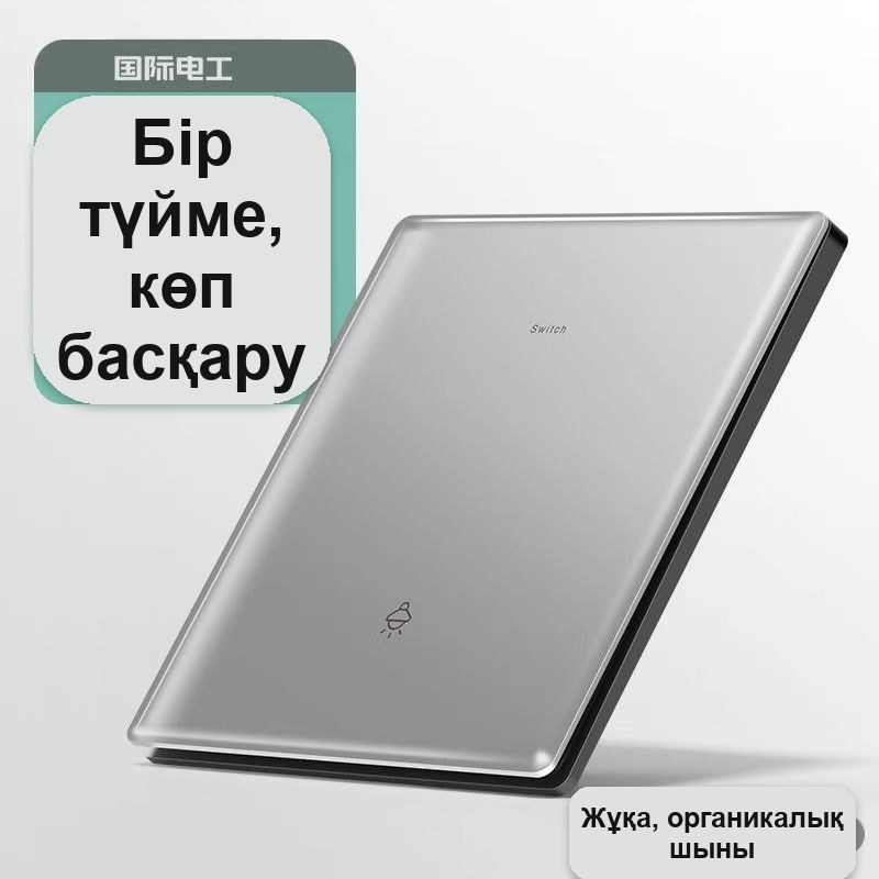 Бір пернелі қабырға ажыратқышы, сұр