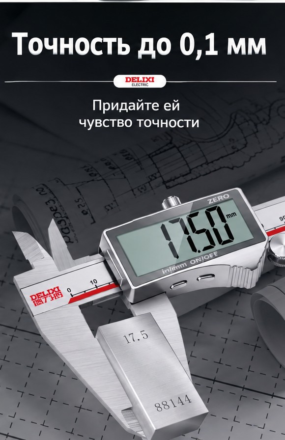 Электронный штангенциркуль из нержавеющей стали