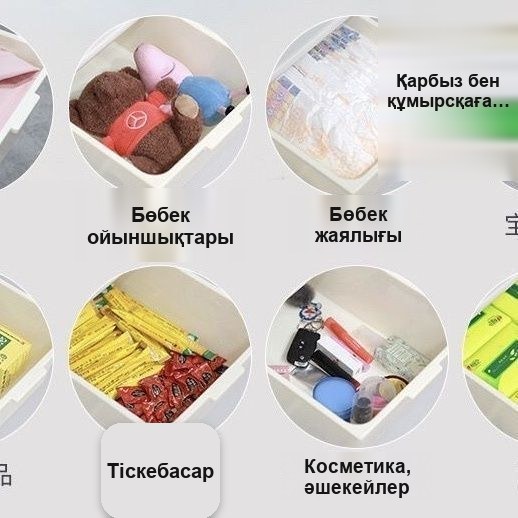 Ұсақ-түйекке арналған себеттері бар ұйымдастырғыш-сөре — фото 3