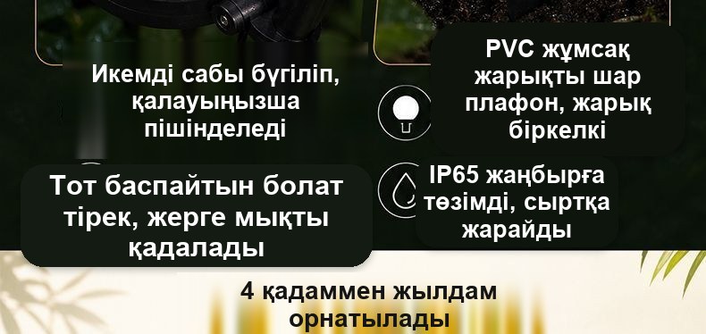 Күн панеліндегі бақ шамы, 6 шам