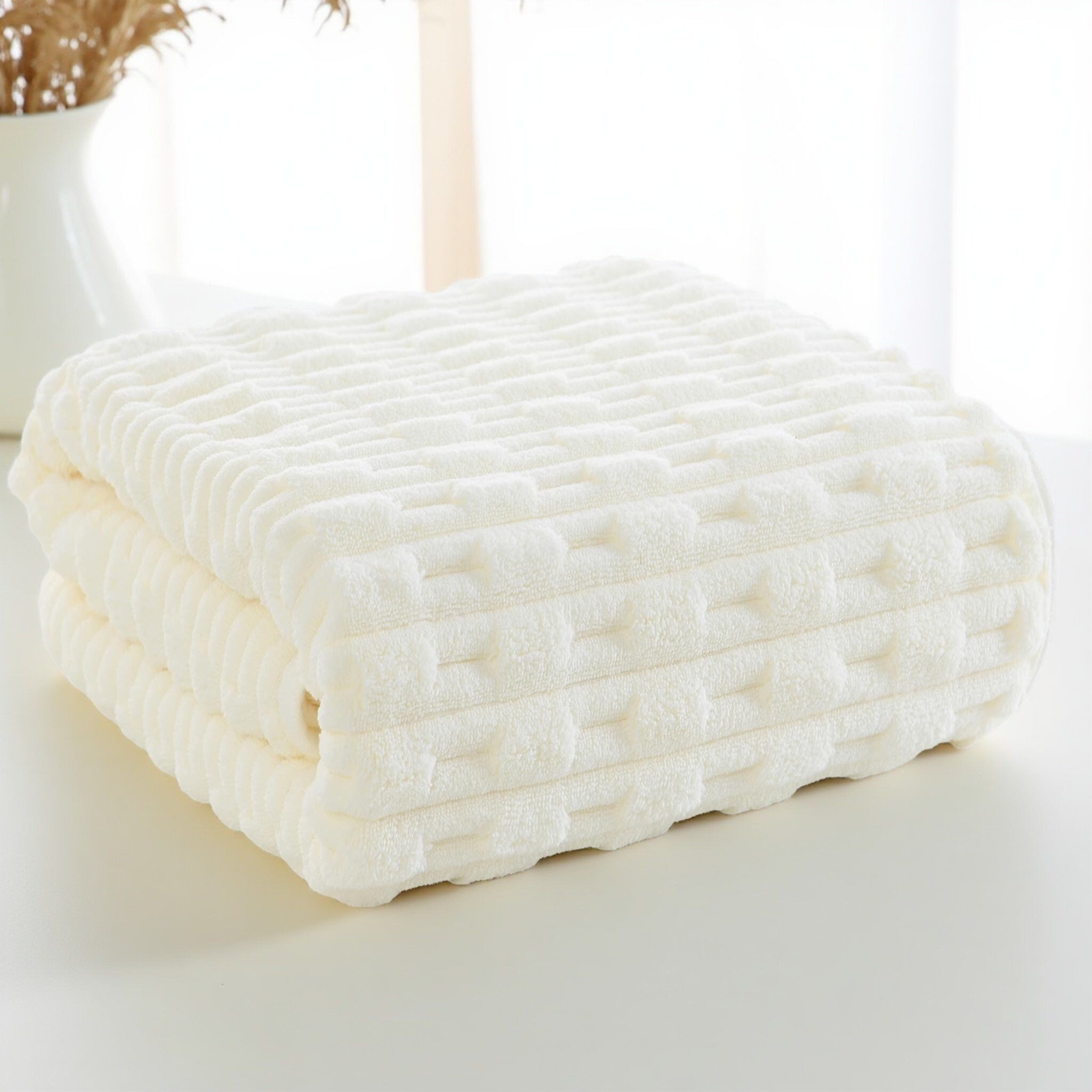 Полотенце банное из микрофибры 70×140 см, рифлёное, мягкое, впитывающее — фото 9