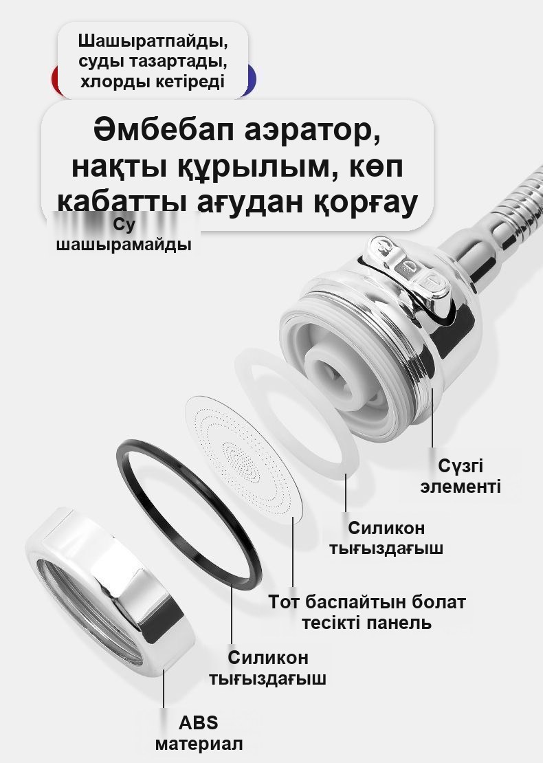 Қысқа металл шлангылы кранға арналған саптама