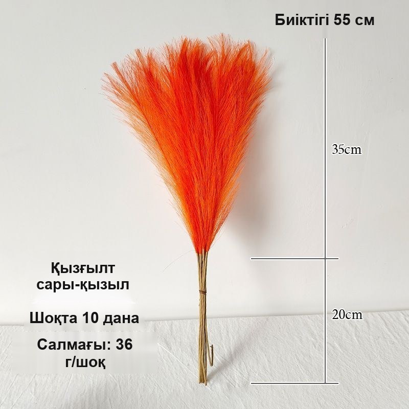 Сәндік мамықтар, 55 см, бір буда 10 дана — фото 11