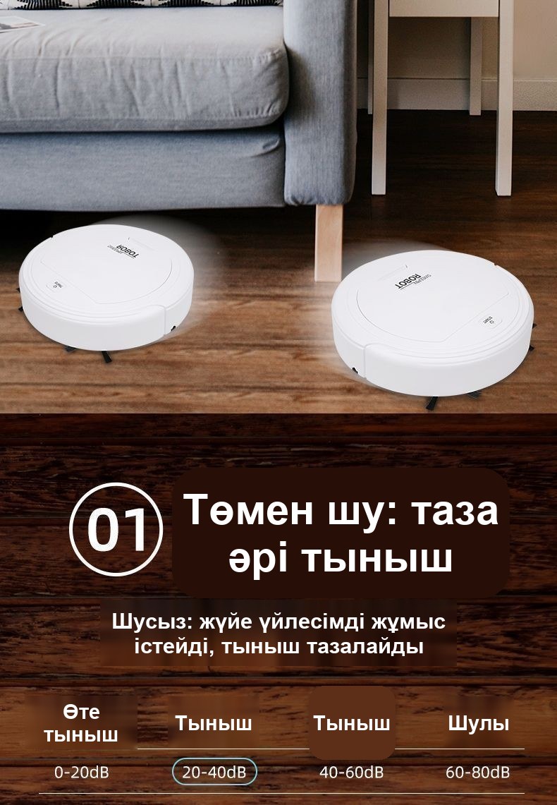 Қолданба арқылы басқарылатын мини робот-шаңсорғыш 3-і 1-де