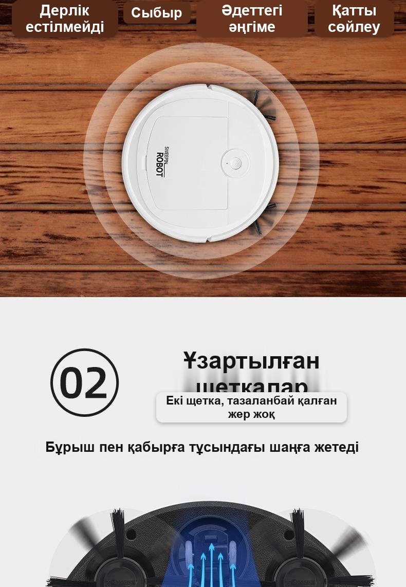 Қолданба арқылы басқарылатын мини робот-шаңсорғыш 3-і 1-де