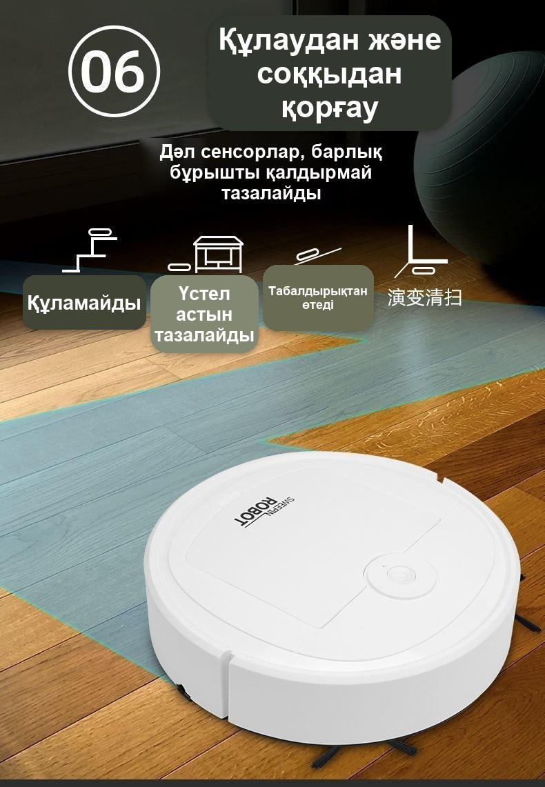 Қолданба арқылы басқарылатын мини робот-шаңсорғыш 3-і 1-де