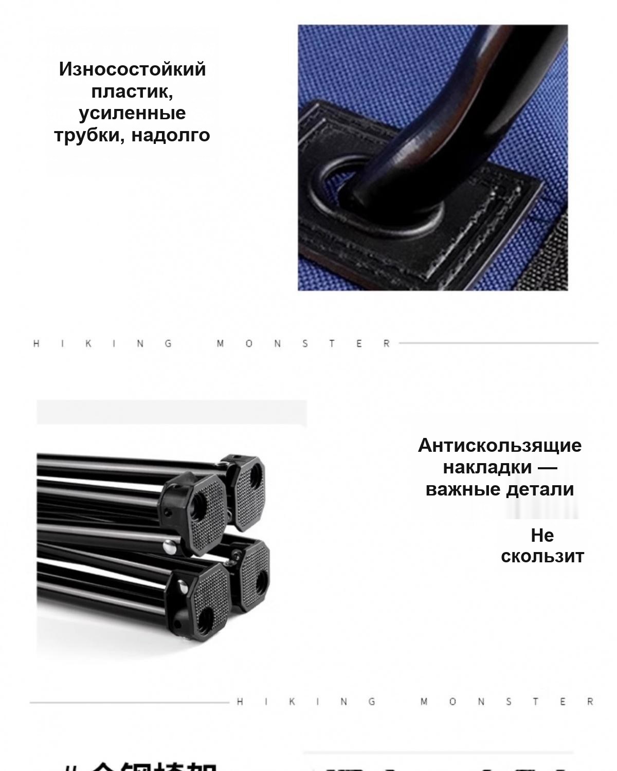 Складное туристическое кресло с подлокотниками