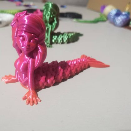 Русалка 3D подвижная, 8×16 см