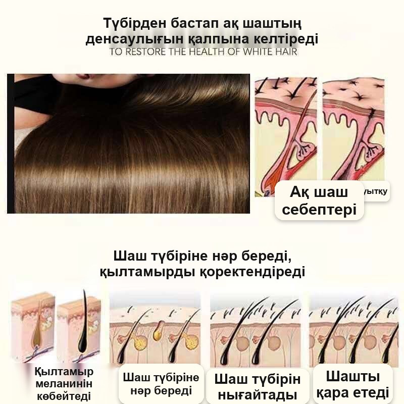 Шашты бекітуге және қоректендіруге арналған шөпті «Хэшоу У» шампуні, 300 мл — фото 7
