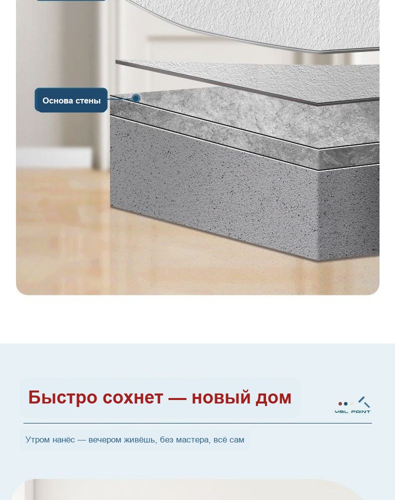 Краска-валик для ремонта стен, белая, в тюбике 300 г, со встроенным роликом