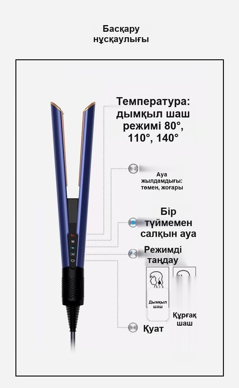 Шашқа арналған 2-і 1 фен-түзеткіш
