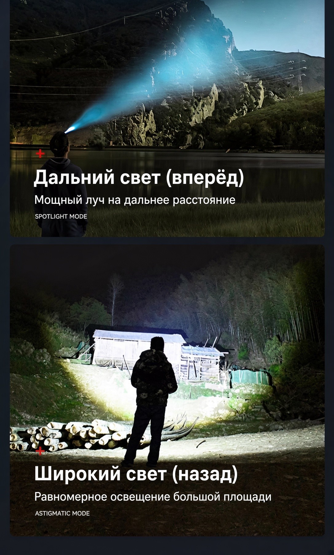 Мощный налобный фонарь, перезаряжаемый, Type-C