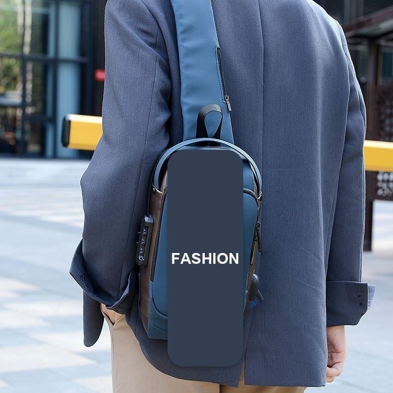 Мужская сумка-слинг через плечо Fashion с кодовым замком — фото 7