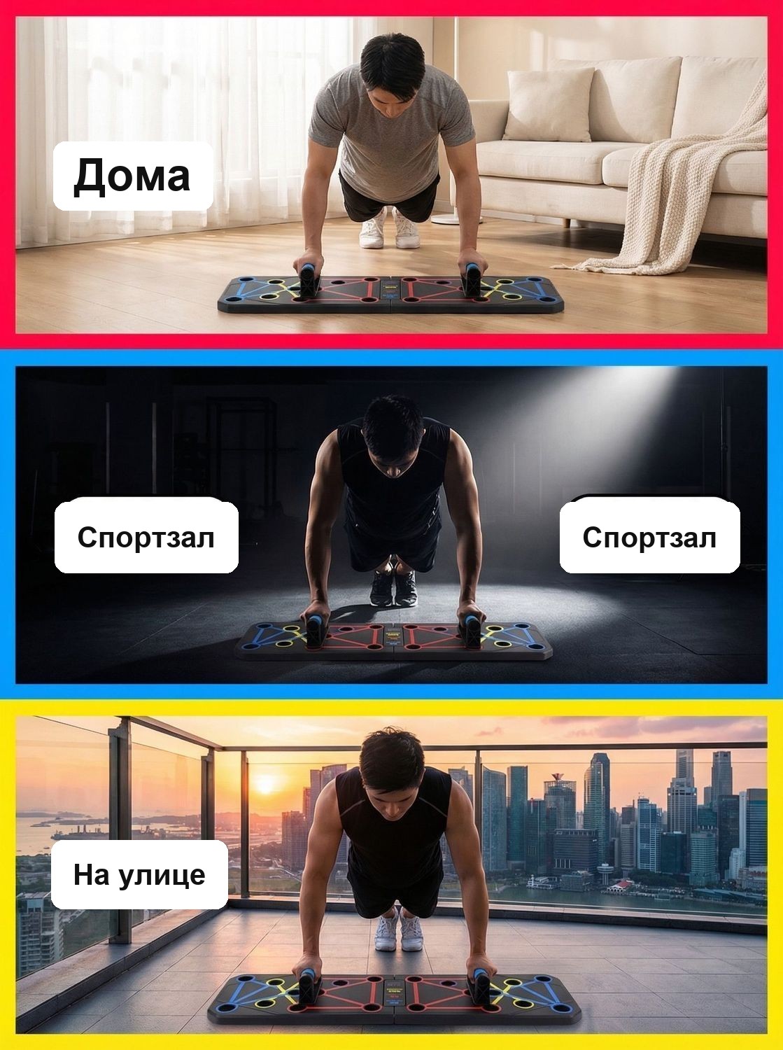 Упоры для отжиманий, складная платформа