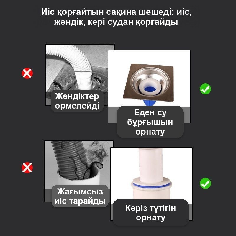 Кәріз үшін силикон иіс қақпағы, 50 мм құбырларға және 40–45 мм төгуге — фото 8