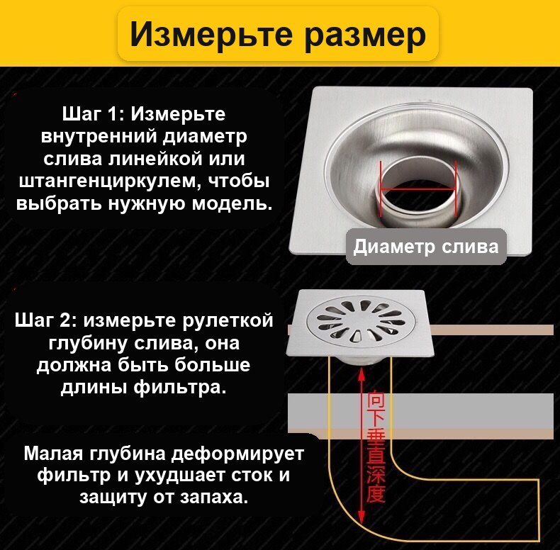 Силиконовый клапан против запаха для канализации, для труб 50 мм и сливов 40–45 мм