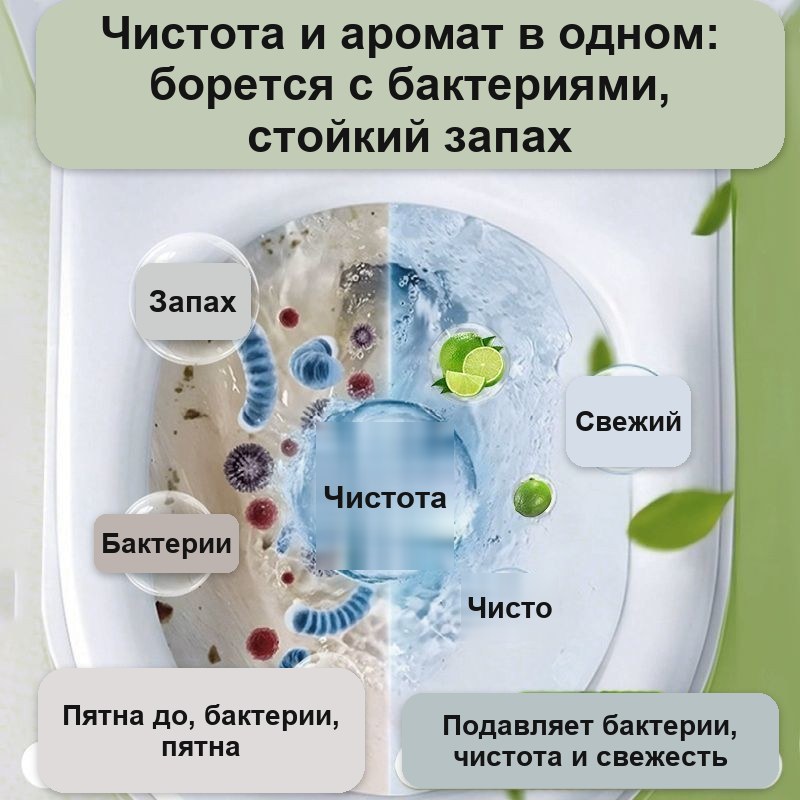 Чистящий стик для унитаза с ароматом лимона, 150 г, на бачок — фото 3