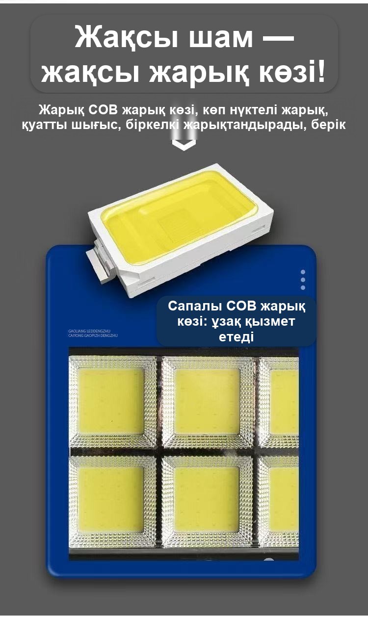 Сыртқы панельді күн батареясымен жұмыс істейтін жарықдиодты прожектор