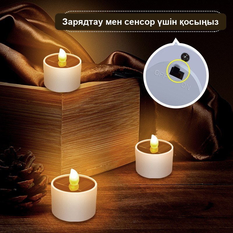Күн батареясымен жұмыс істейтін бақ шам-шырақтары, жиынтық, жылы жарық, су өтпейтін