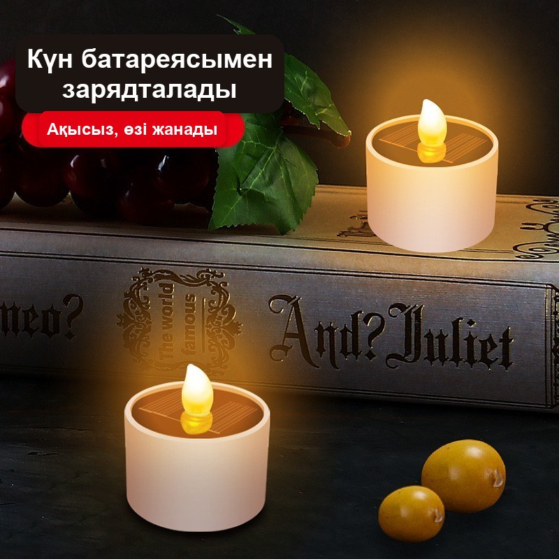 Күн батареясымен жұмыс істейтін бақ шам-шырақтары, жиынтық, жылы жарық, су өтпейтін — фото 5