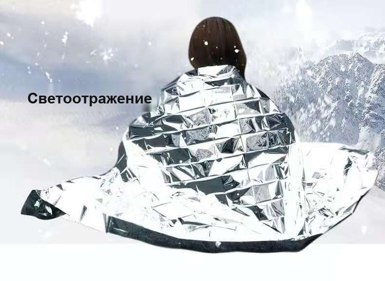 Аварийное спасательное одеяло (термоодеяло), фольга