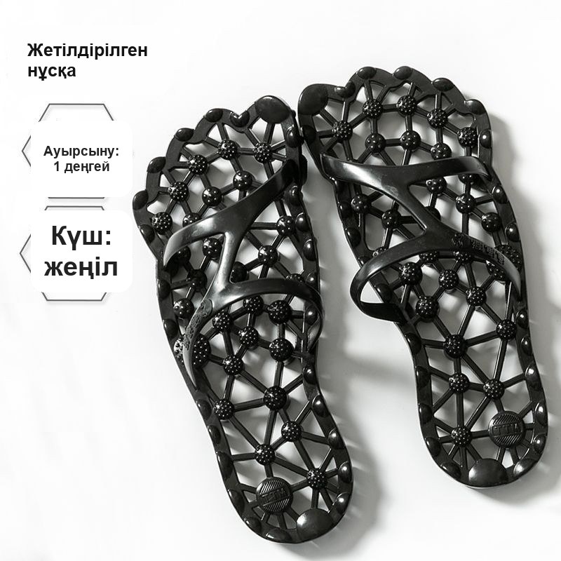Душ пен үйге арналған массаждық силикон шлепанцы-тәпішке, ою-өрнекті — фото 12