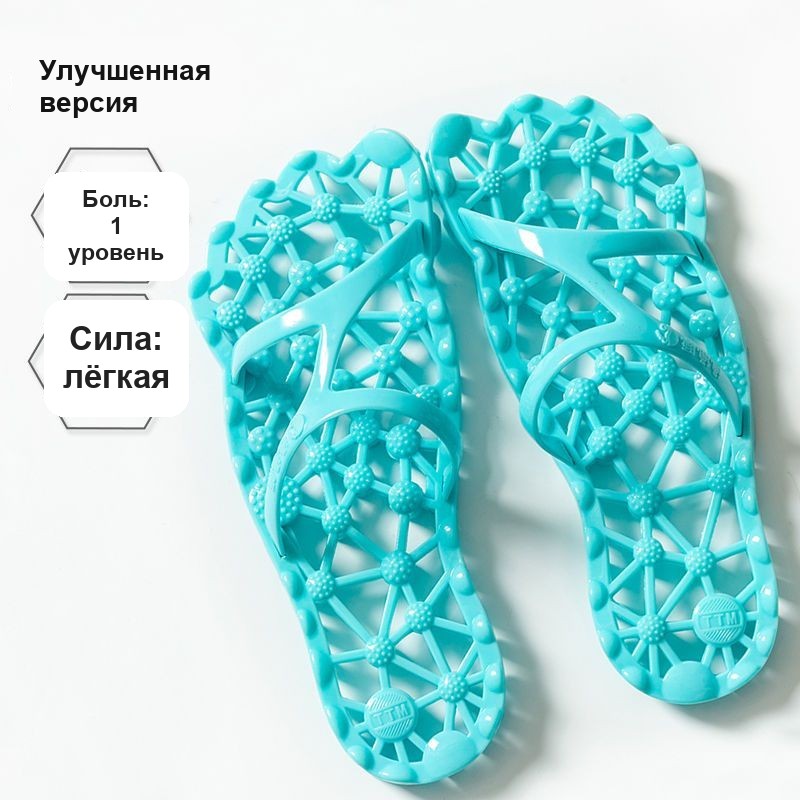Тапочки-массажёры сланцы, силиконовые, ажурные, для душа и дома — фото 9