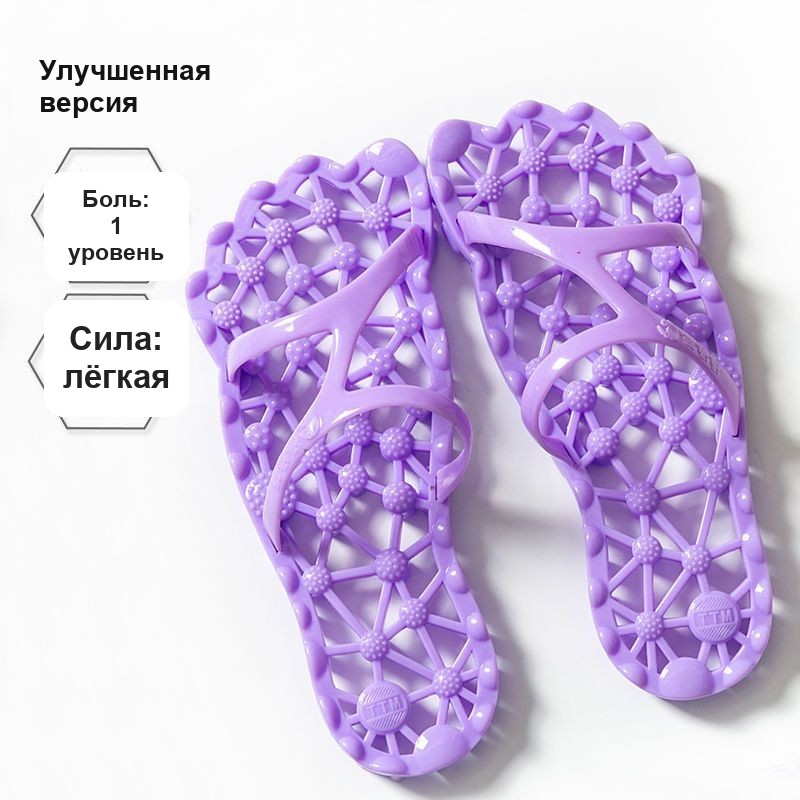 Тапочки-массажёры сланцы, силиконовые, ажурные, для душа и дома — фото 10