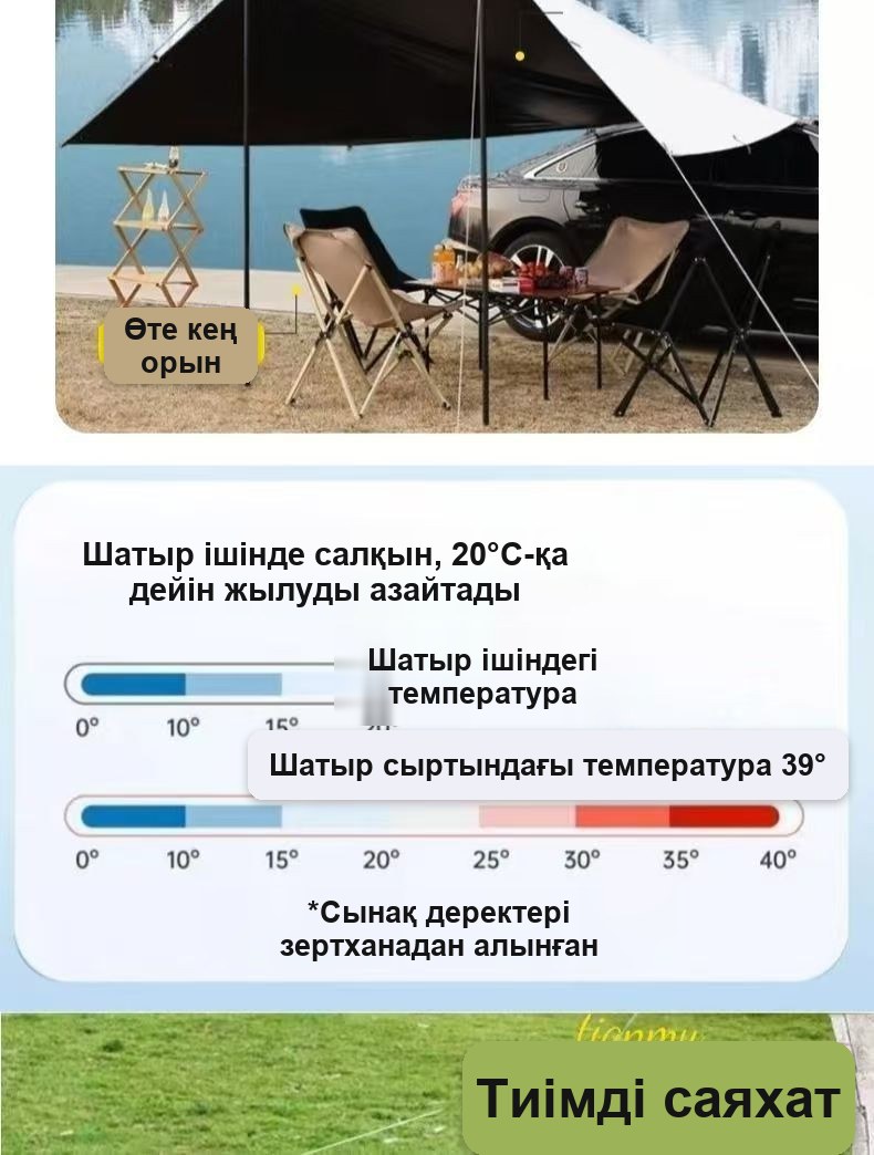 Автокөлікке арналған тент-маркиза 4,5×3 м
