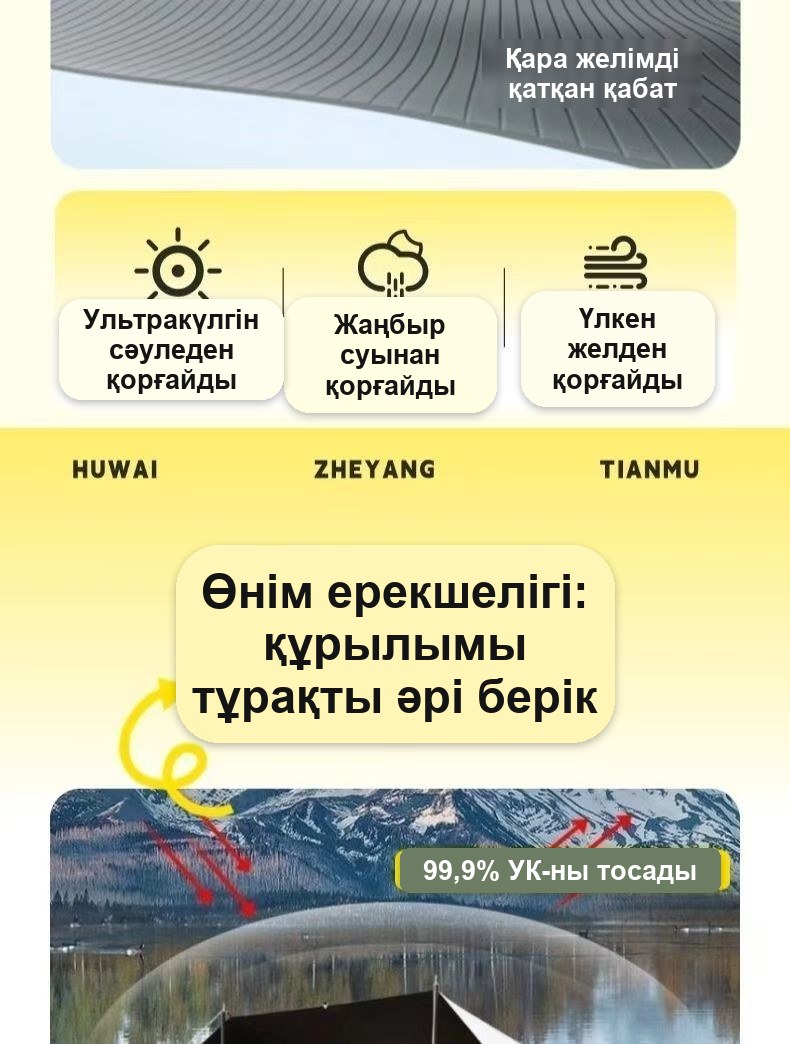 Автокөлікке арналған тент-маркиза 4,5×3 м