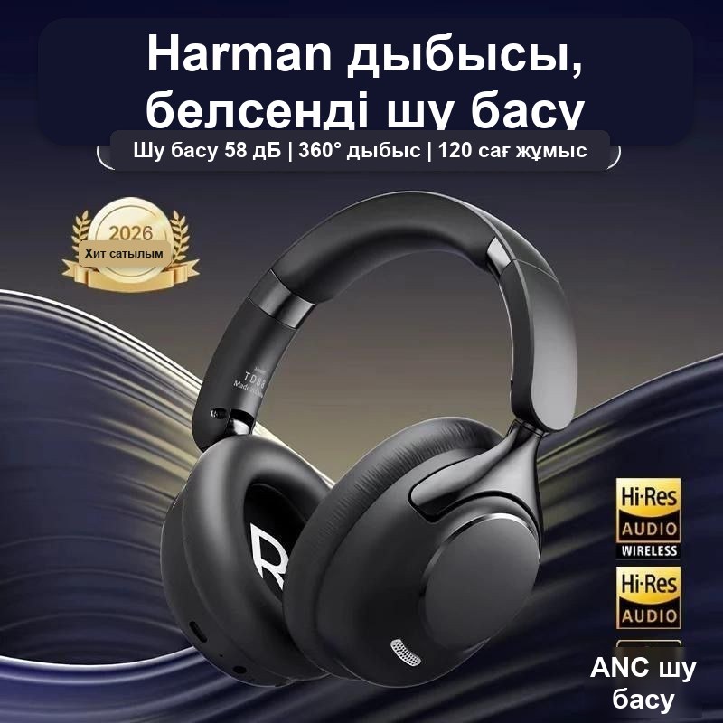 Bluetooth 5.4 сымсыз құлаққап, шуды басатын, жиналмалы — фото 11