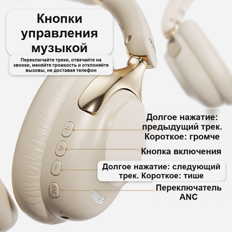 Беспроводные наушники Bluetooth 5.4 с шумоподавлением, складные — фото 9