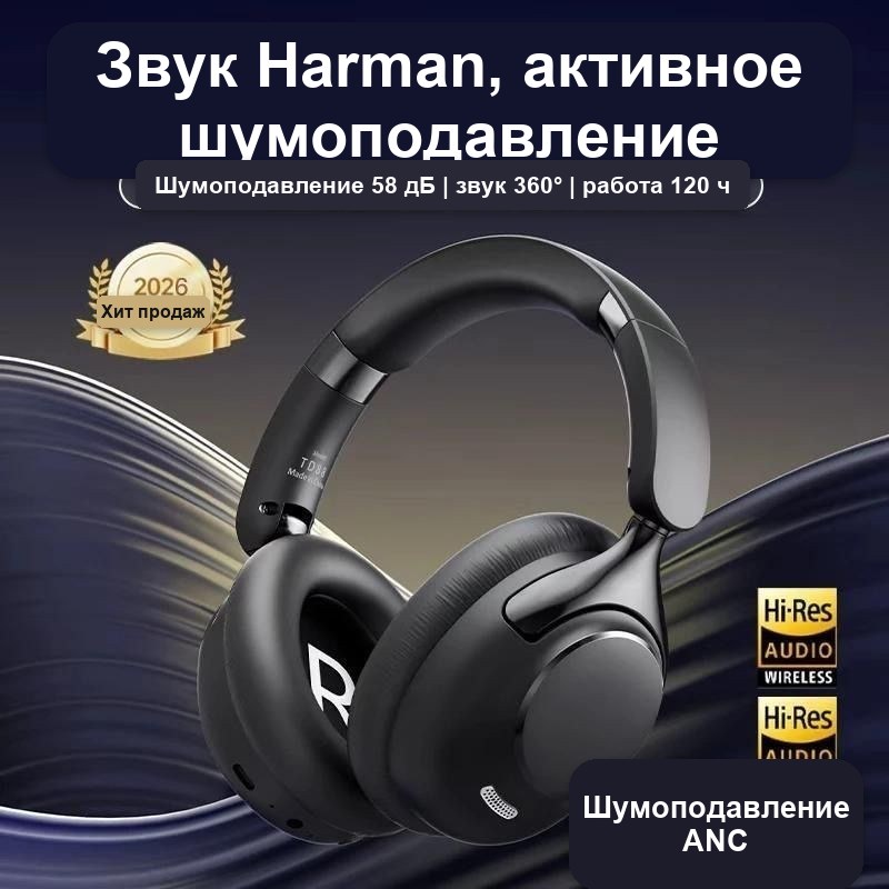 Беспроводные наушники Bluetooth 5.4 с шумоподавлением, складные — фото 11