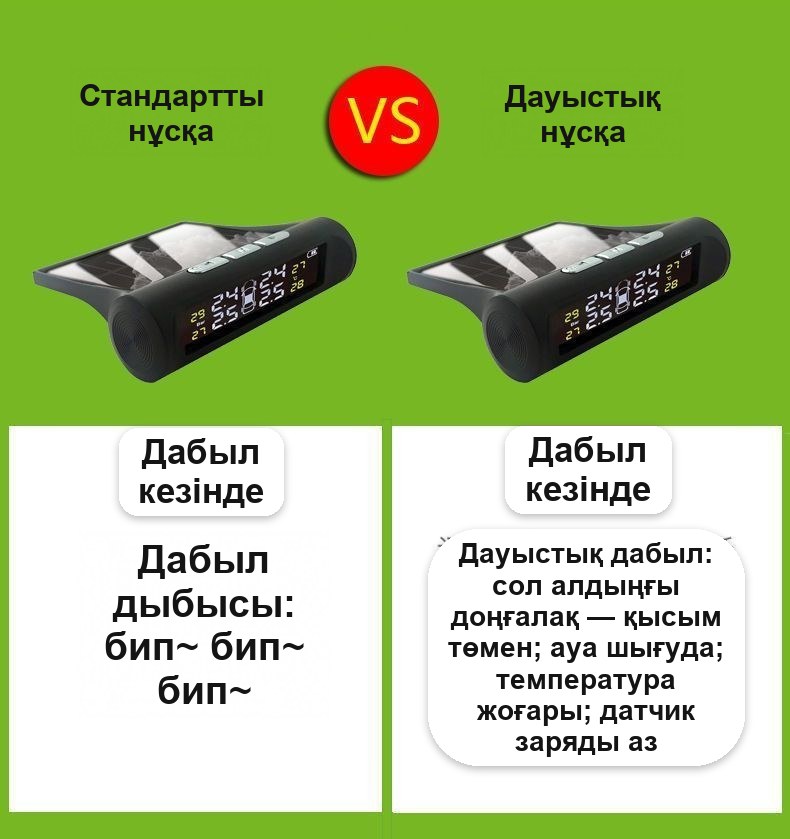 Күн батареясымен жұмыс істейтін TPMS сымсыз шина қысым датчиктері