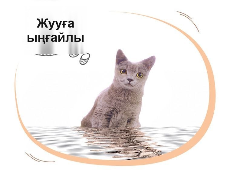 «Сұр мысық» сәндік 3D-жастығы