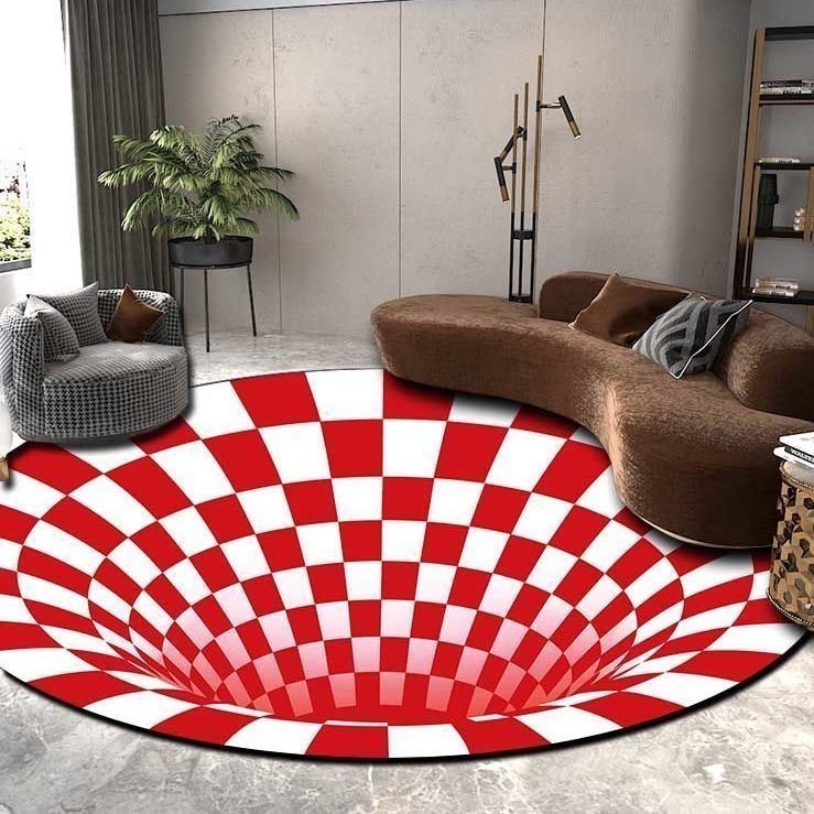 3D-ковёр круглый «Колодец», оптическая иллюзия — фото 3