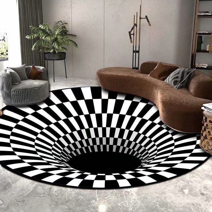 3D-ковёр круглый «Колодец», оптическая иллюзия — фото 6