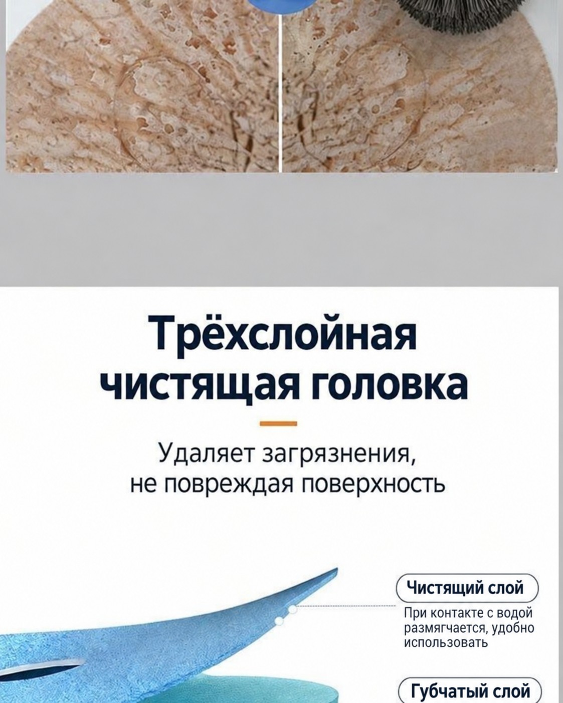 Ершик для унитаза с одноразовыми сменными губками, набор